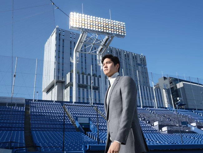 BOSSブランドアンバサダー大谷翔平氏の秋冬コレクションの装い