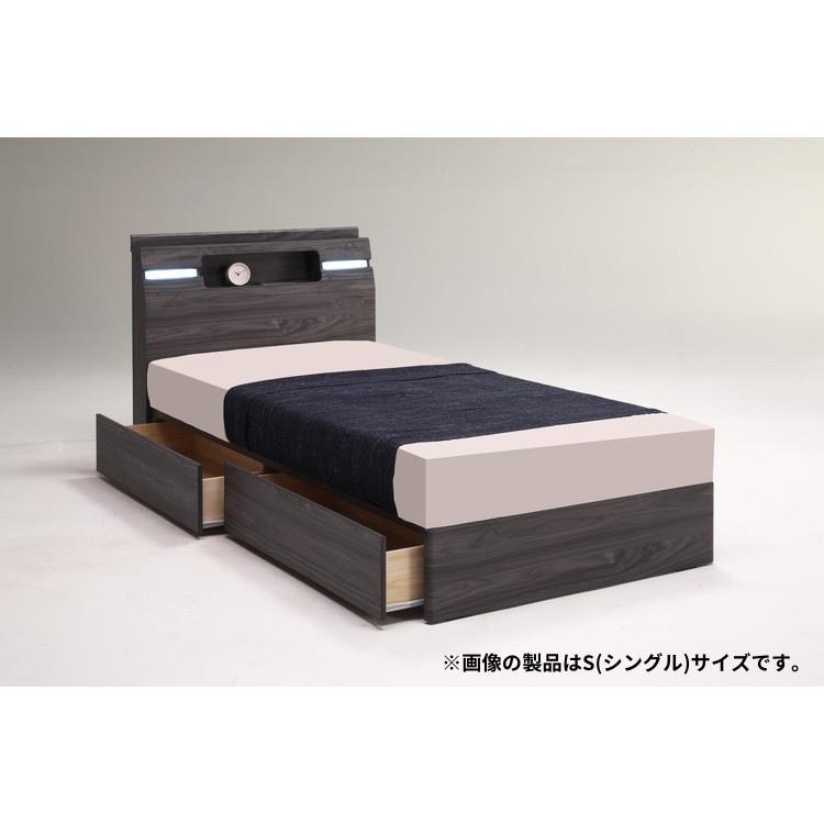 スクエア ベッドフレーム BOX SD セミダブル DBR ダークブラウン(SD