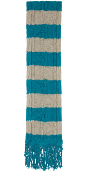 Kiko Kostadinov - Beige & Blue Merli Scarf
