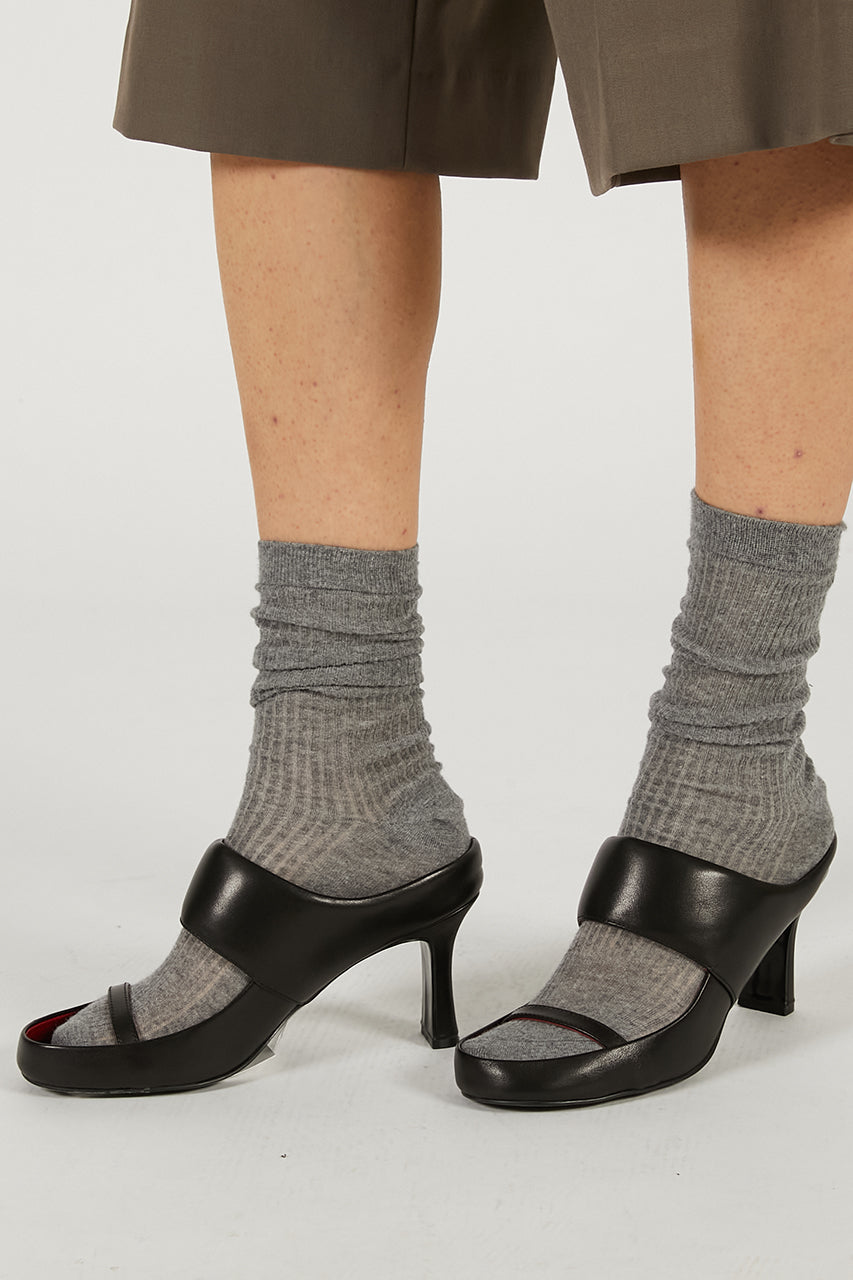 靴 PRANK PROJECT Loafer Mules 38 prank project】Loafer mule Black