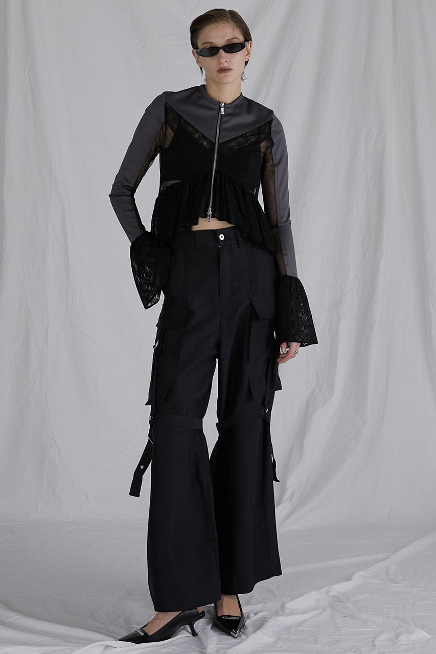 Sale] Crushed Satin Bondage Pants