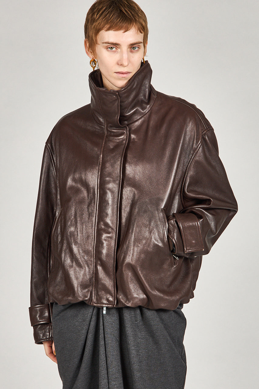 SHEEP Leather High Neck Blouson