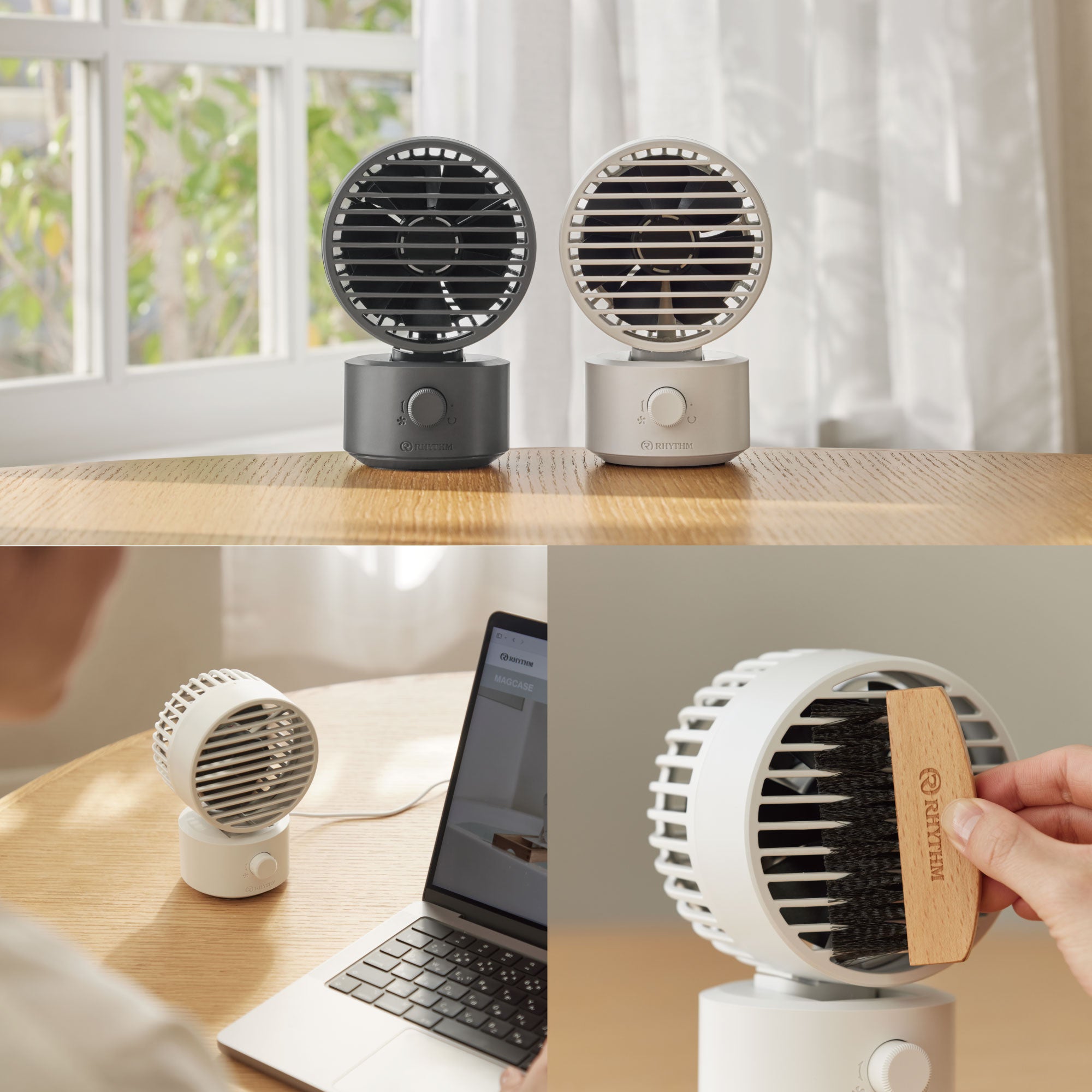 こそうじ」しやすい、首振り2重反転ミニファン「Silky Wind Mini