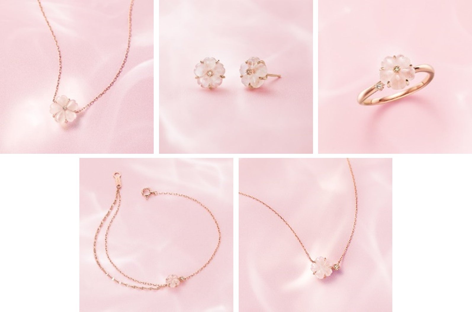 春の装いに愛らしさと軽やかさを添える桜ジュエリー 4℃の「2024