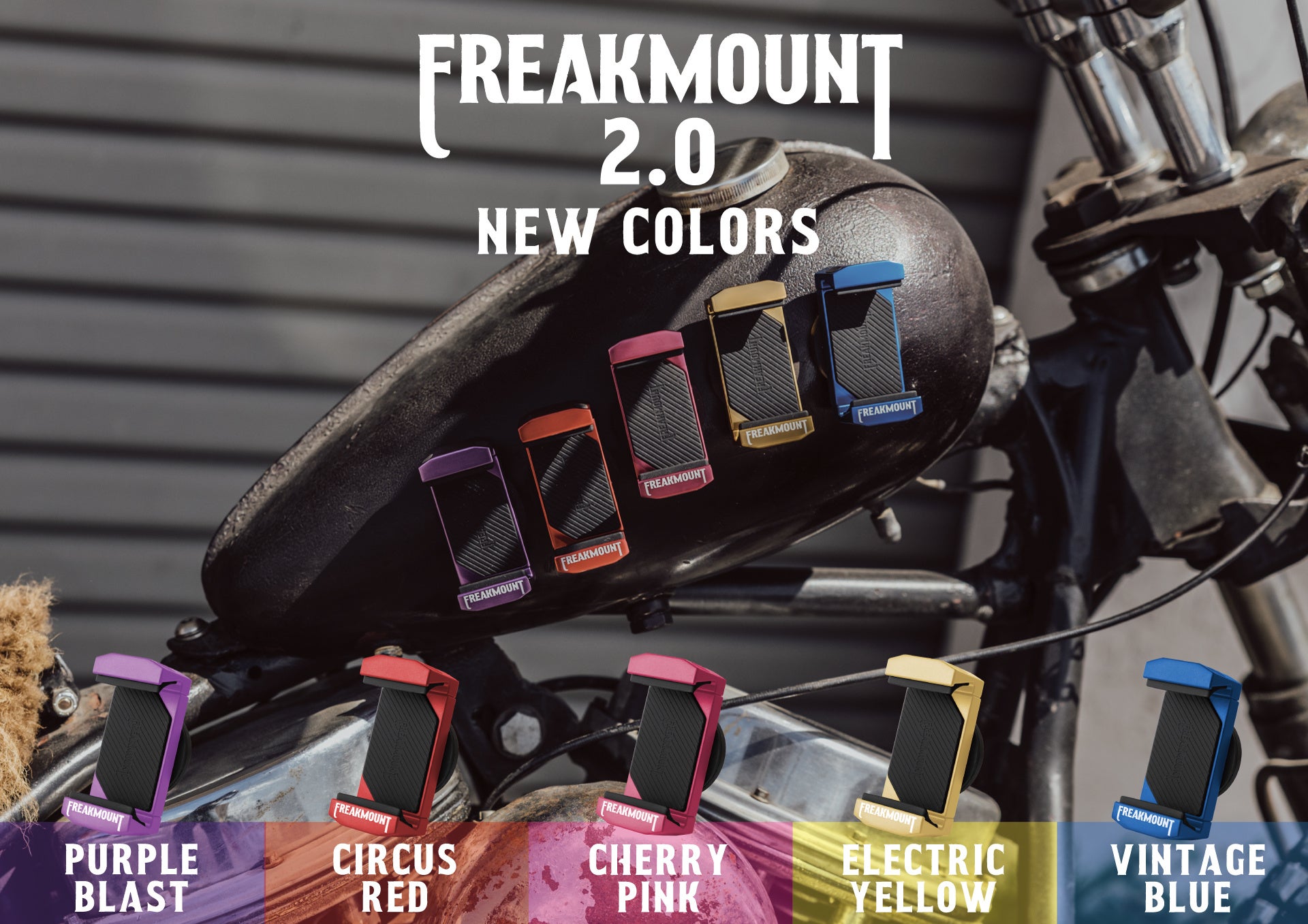 超強力マグネット式バイク用スマホホルダーの新型『FREAKMOUNT2.0』に