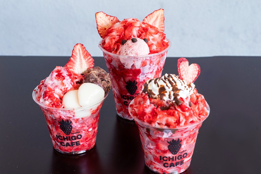 三木町産の完熟女峰苺を贅沢に使ったかき氷「削りいちご」新発売