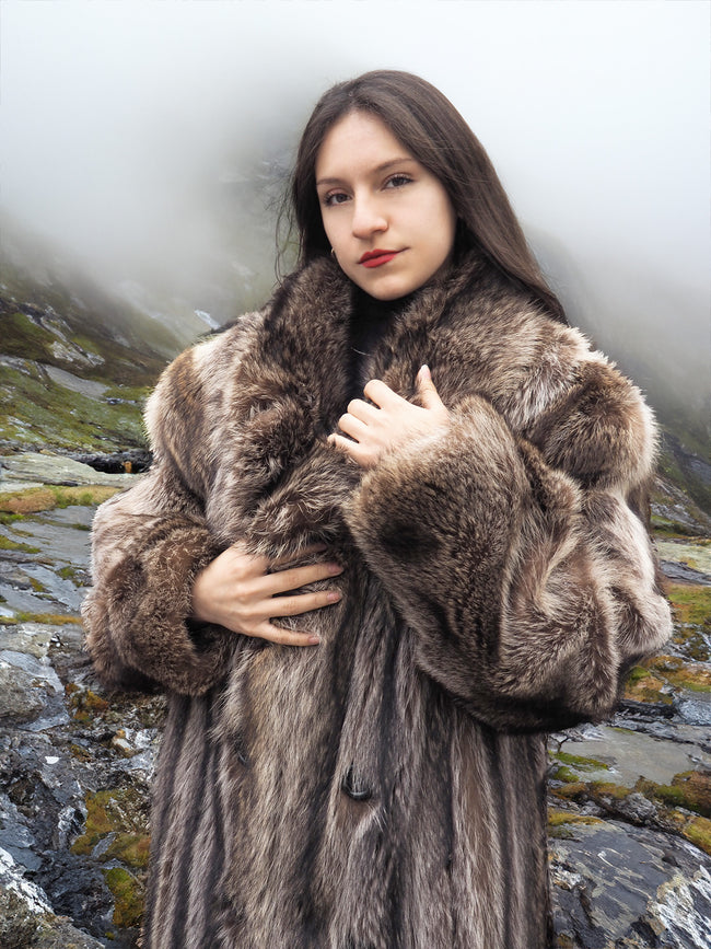 Raccoon Fur Coat Coats For Men L/XXL 53