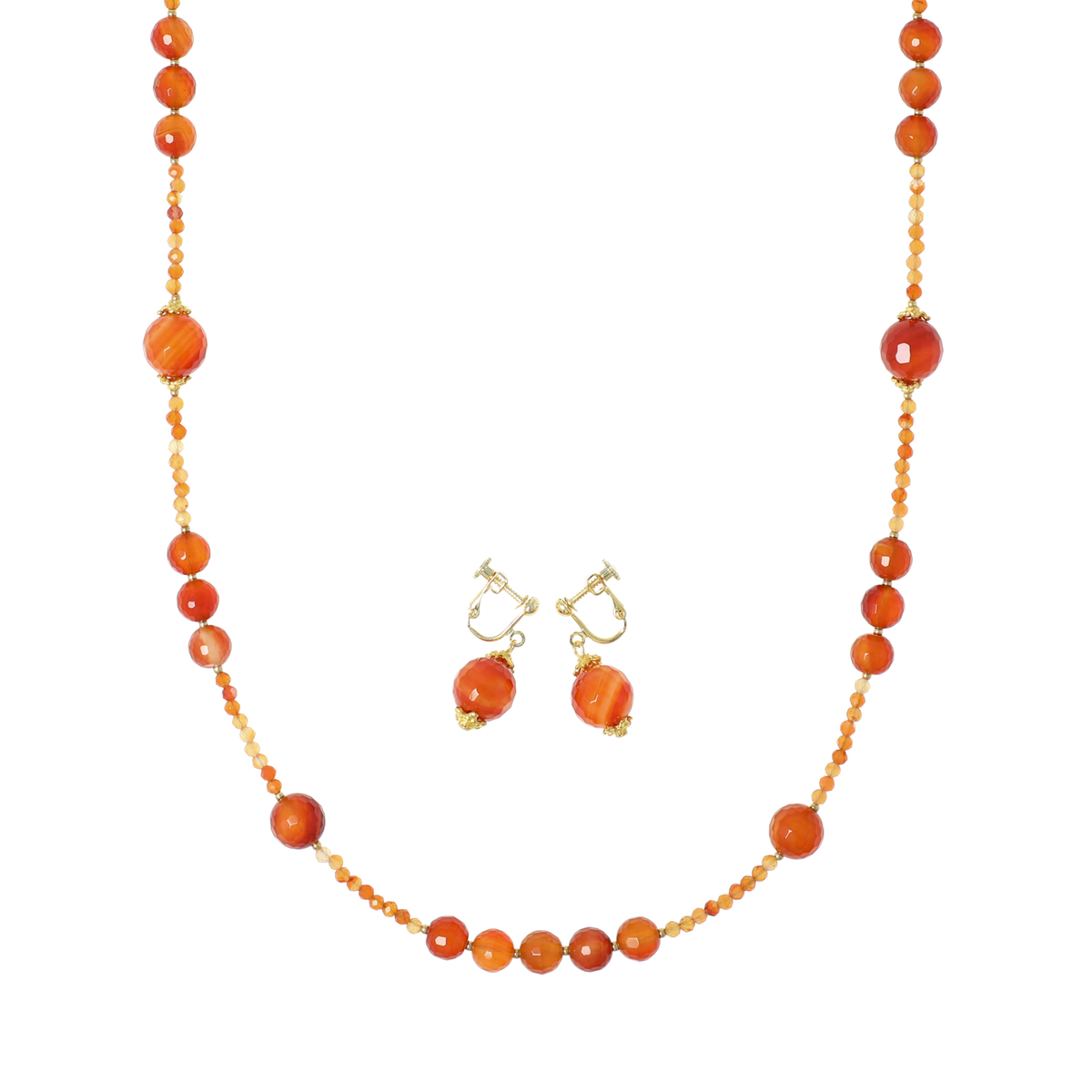 Tar Tar メノウ ネックレス&イヤリング/ピアス[リアノン] TarTar - QVC.jp