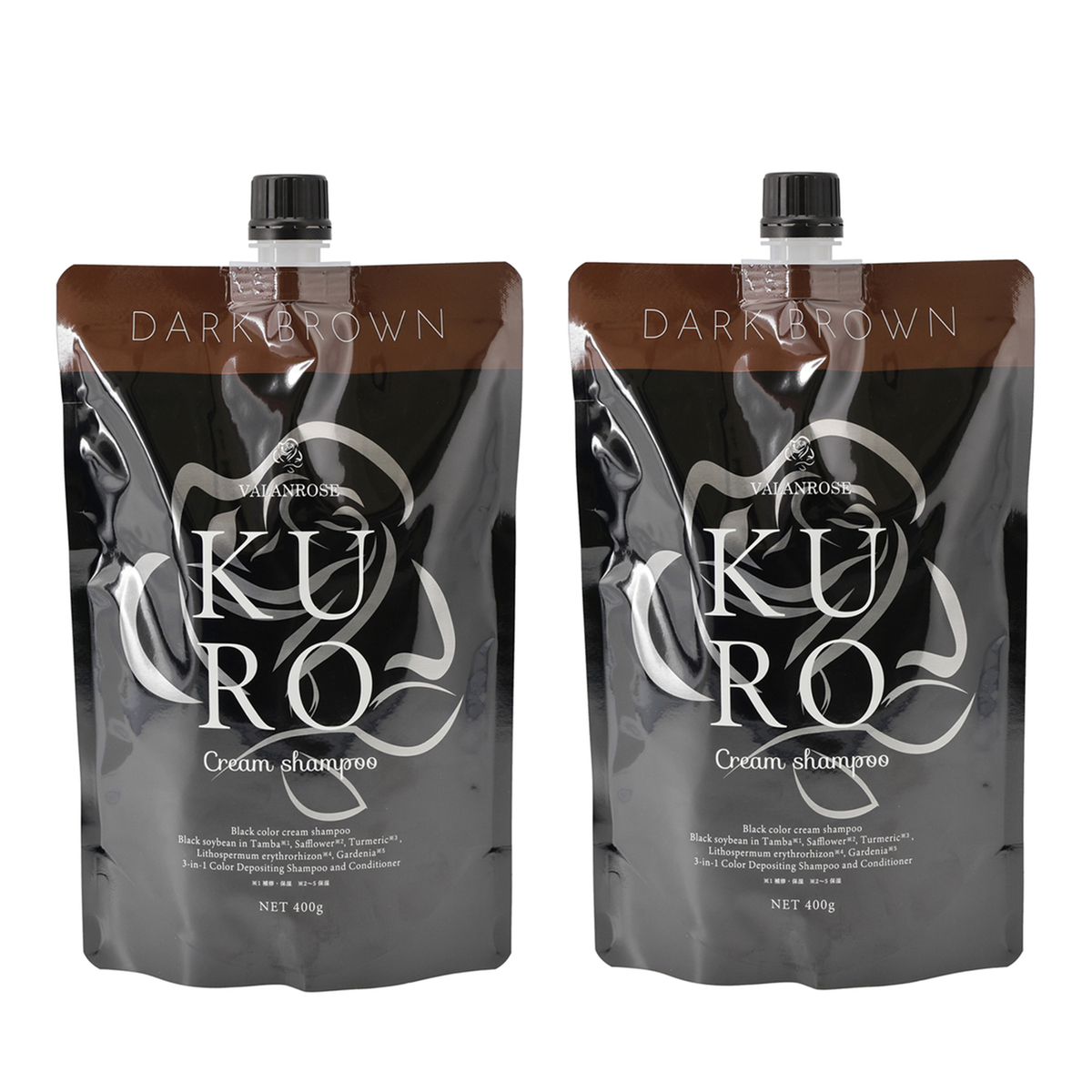 バランローズ KURO ダークブラウン カラーシャンプー 400g 3個セット