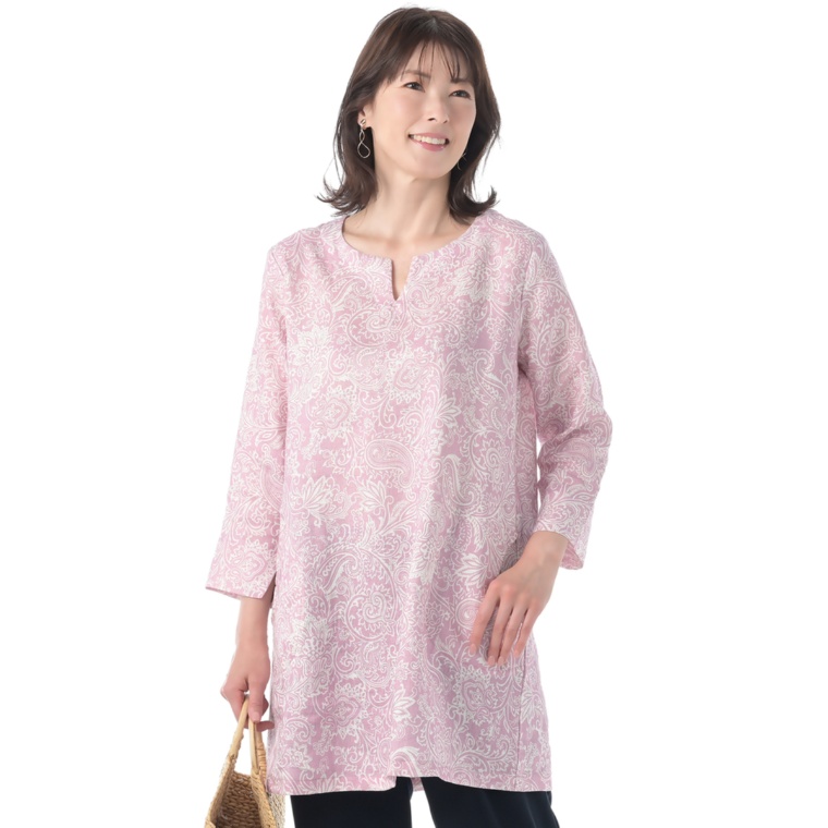 マカナナキャシー モンステラ柄チュニック サイズ2 マカナナキャシー