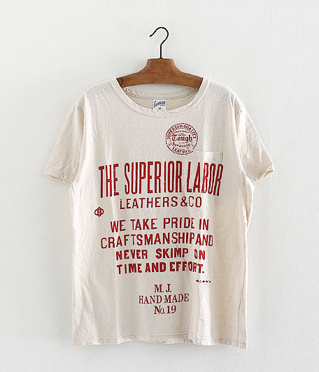 THE SUPERIOR LABOR TSL T shirts [natural×red] - Fresh Service