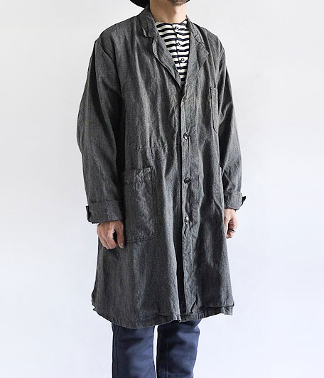 HEP ビンテージブラックシャンブレーフレンチワークコート - Fresh