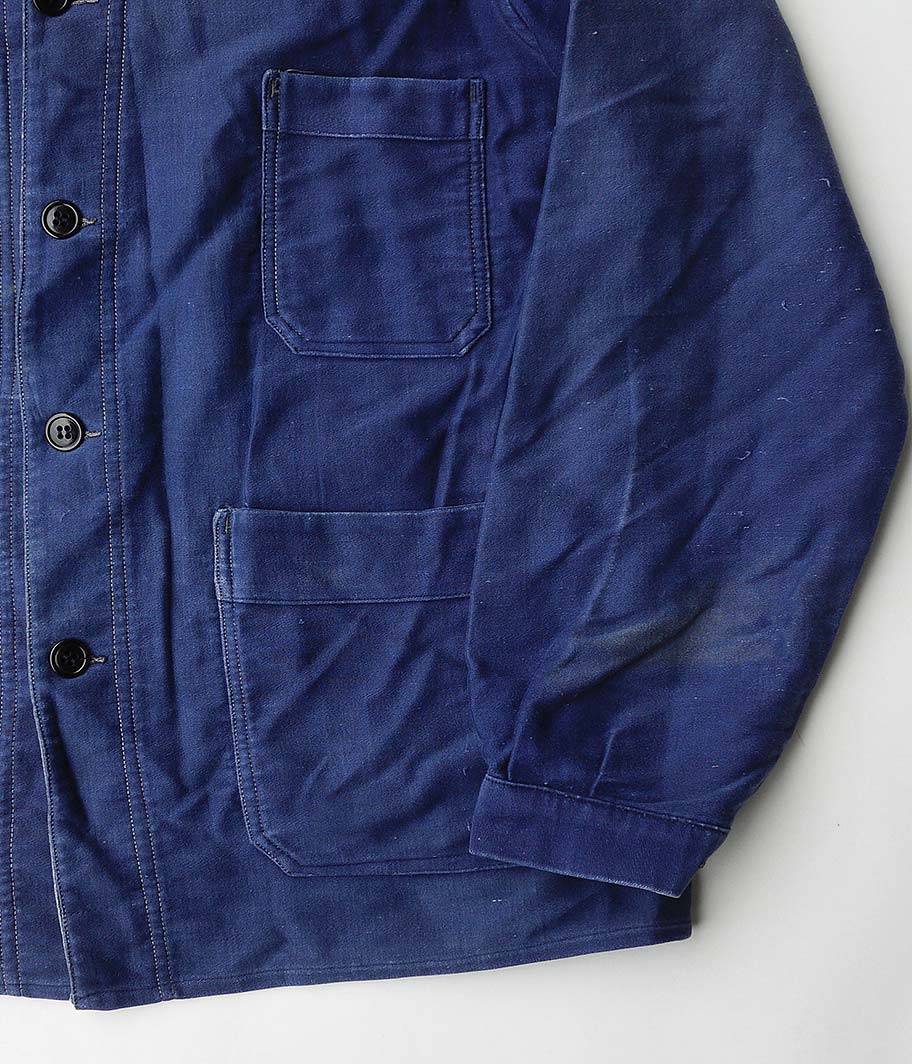 40's-50's ブルーモールスキンフレンチワークジャケット - Fresh