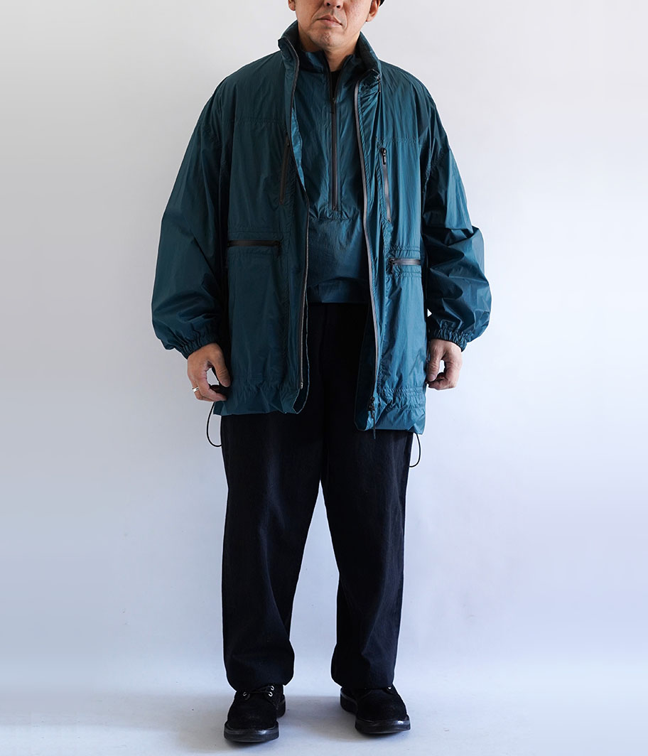 YOKE NYLON UTILITY OVER COAT [PEACOCK BLUE] - Fresh Service