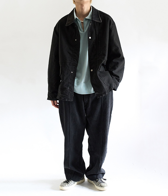 ANCELLM MOLESKIN WORK JACKET [BLACK] - Fresh Service NECESSARY or