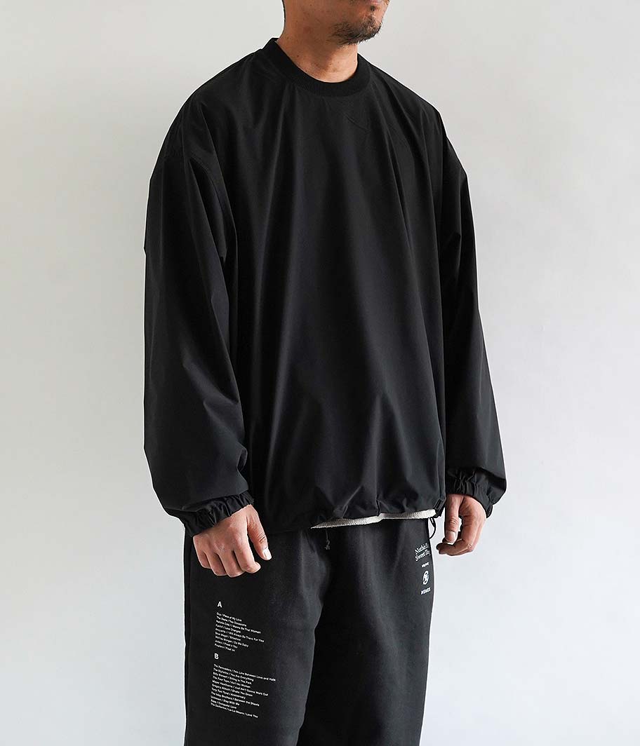 Fresh Service SOLOTEX TAFFETA CREW NECK PULLOVER [BLACK] - Fresh
