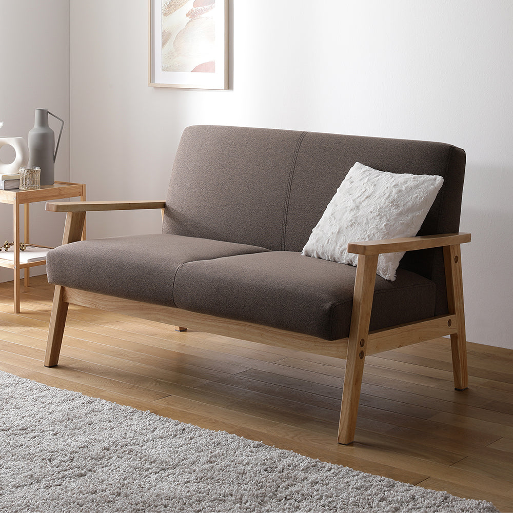 北欧風 2人掛け 木枠ソファ『TRYGG トゥリッグ』/暮らしに心地よく