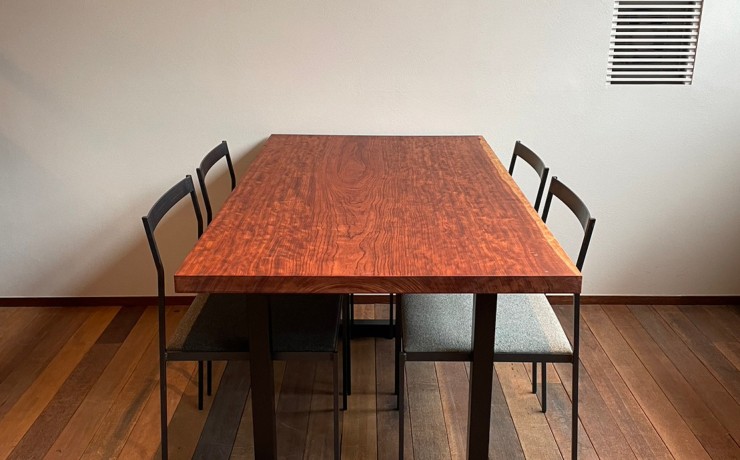 1cm単位でカットします 一枚板 一枚板テーブル 1500 ブビンガ ＃760