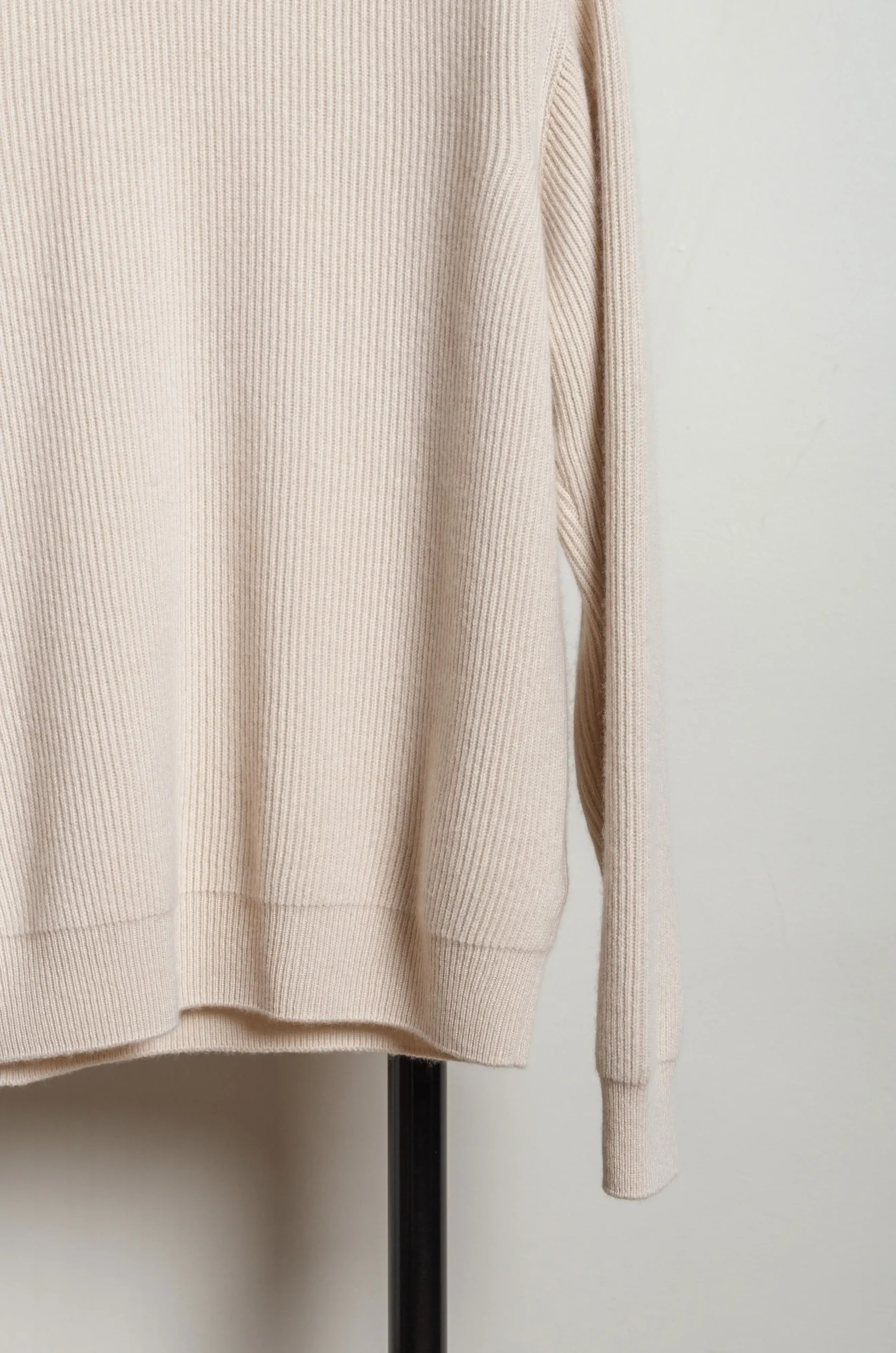 Batoner Innocent Cashmere Rib Crew Neck 24AW-30 Ivory