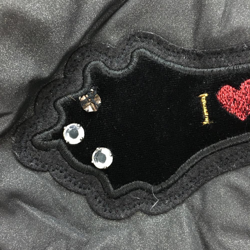 ダンスウィズドラゴン ダウンベスト 黒 ラメ レディース 4(XL) ゴルフ