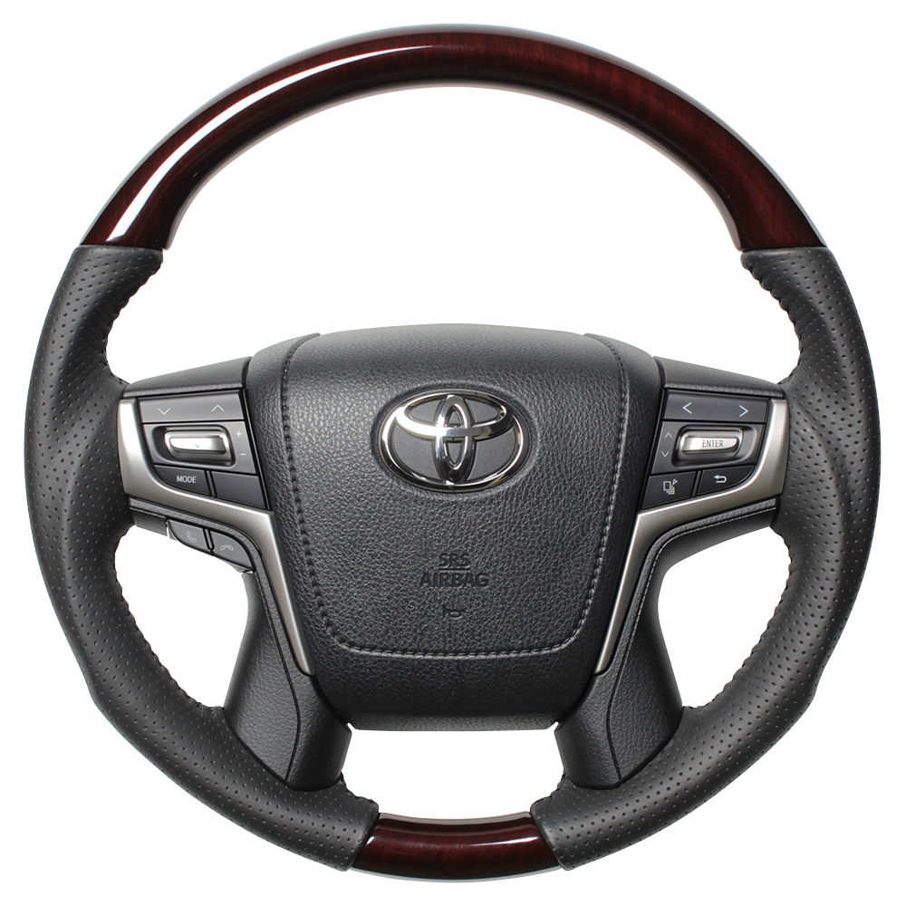 REAL 55ブラックウッド Amazon | REAL(レアル)ステアリング【ハリアー(80系)】55ブラック