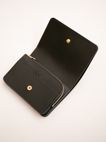 forme Short Wallet (Serpenitne Black×Black) – RECTOHALL