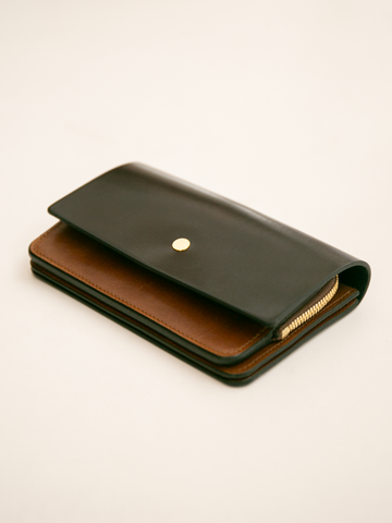 forme Hand Wallet Combi (Cordovan Black×Brown) – RECTOHALL
