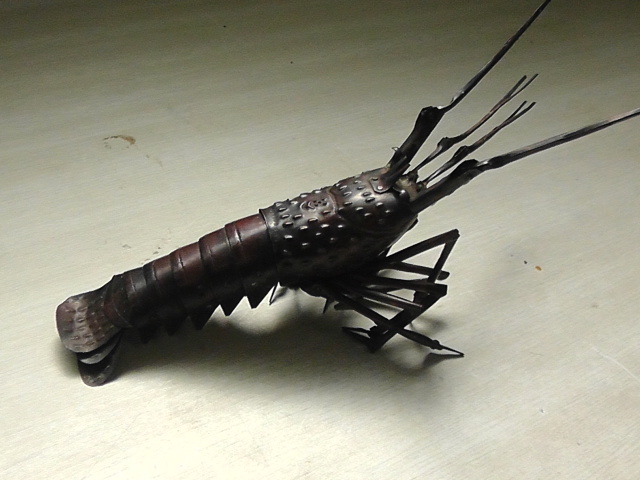 特殊工芸】藤原弘美作 伊勢海老 金属細工 | リサイクルやまだ屋｜大型