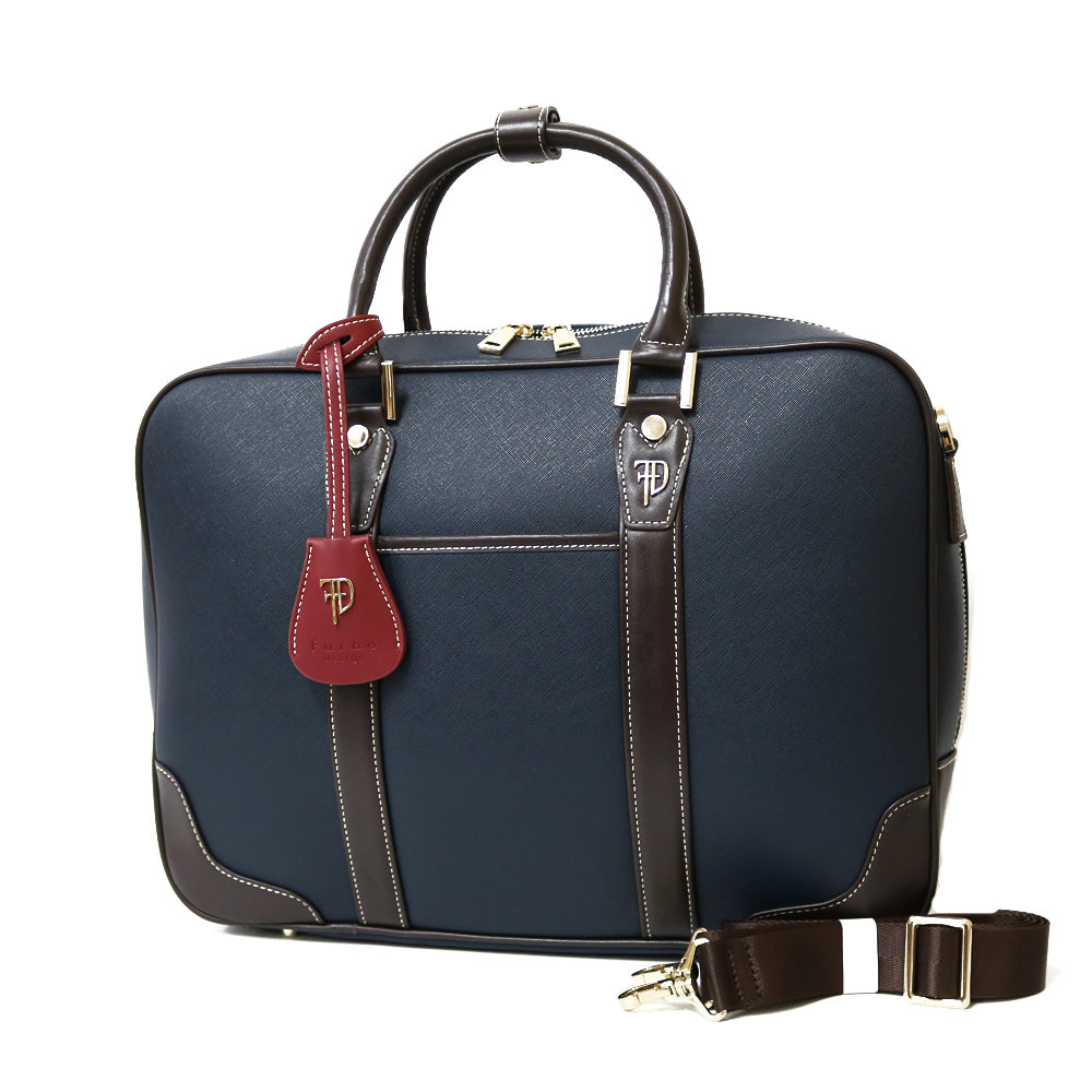 フルボ Furbo ビジネスバッグ 合成皮革 ネイビー メンズ 中古 – 【公式