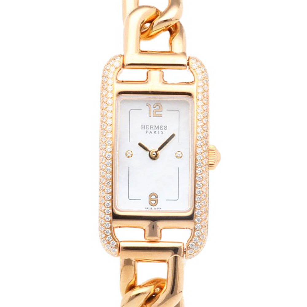 HERMES エルメス ナンタケット 腕時計 18金 K18ピンクゴールド NA2.171