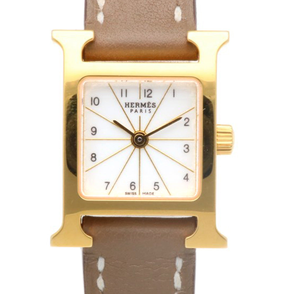 HERMES エルメス Hウォッチミニ 腕時計 GP HH1.101 クオーツ