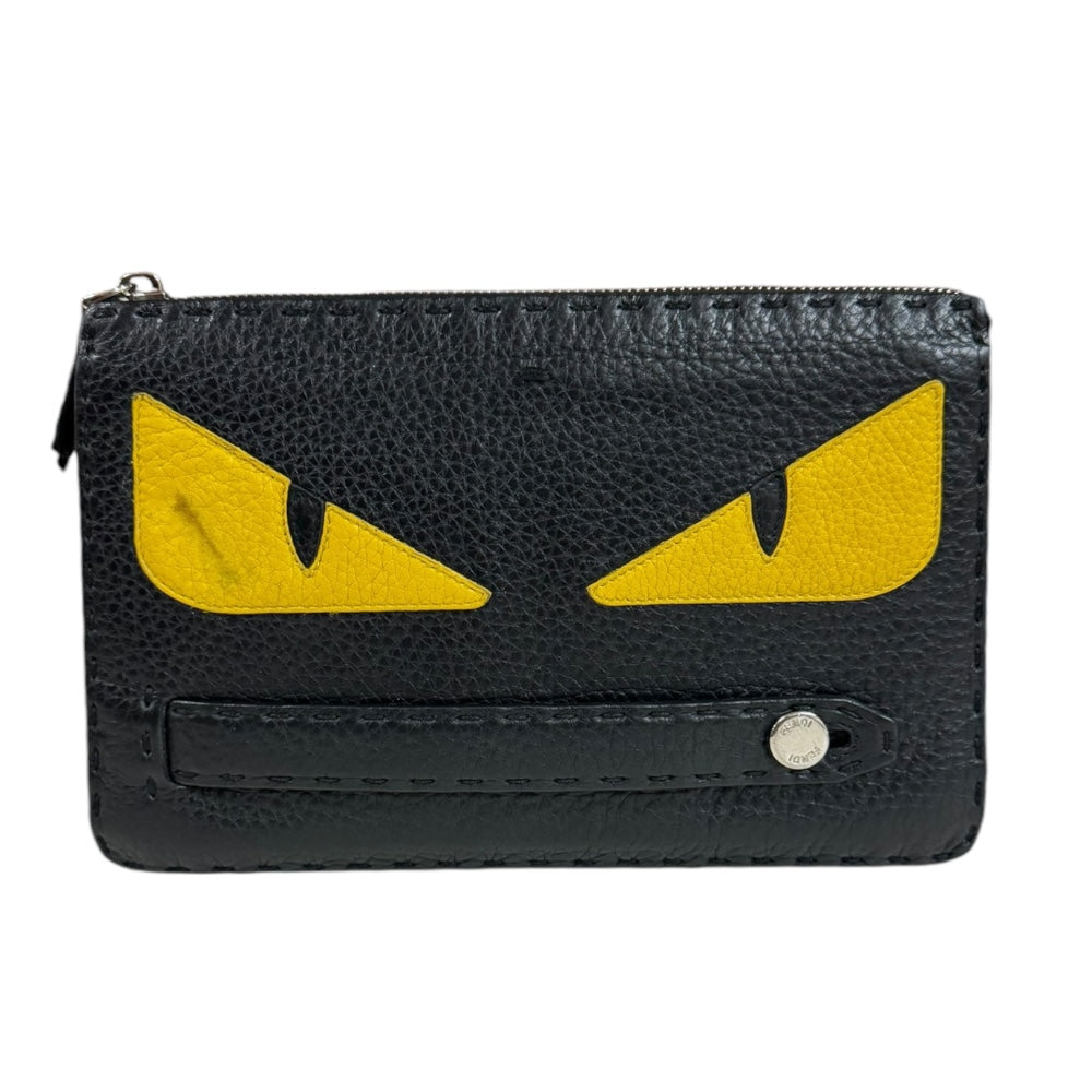 FENDI フェンディ バッグバグズ セレリア クラッチバッグ レザー