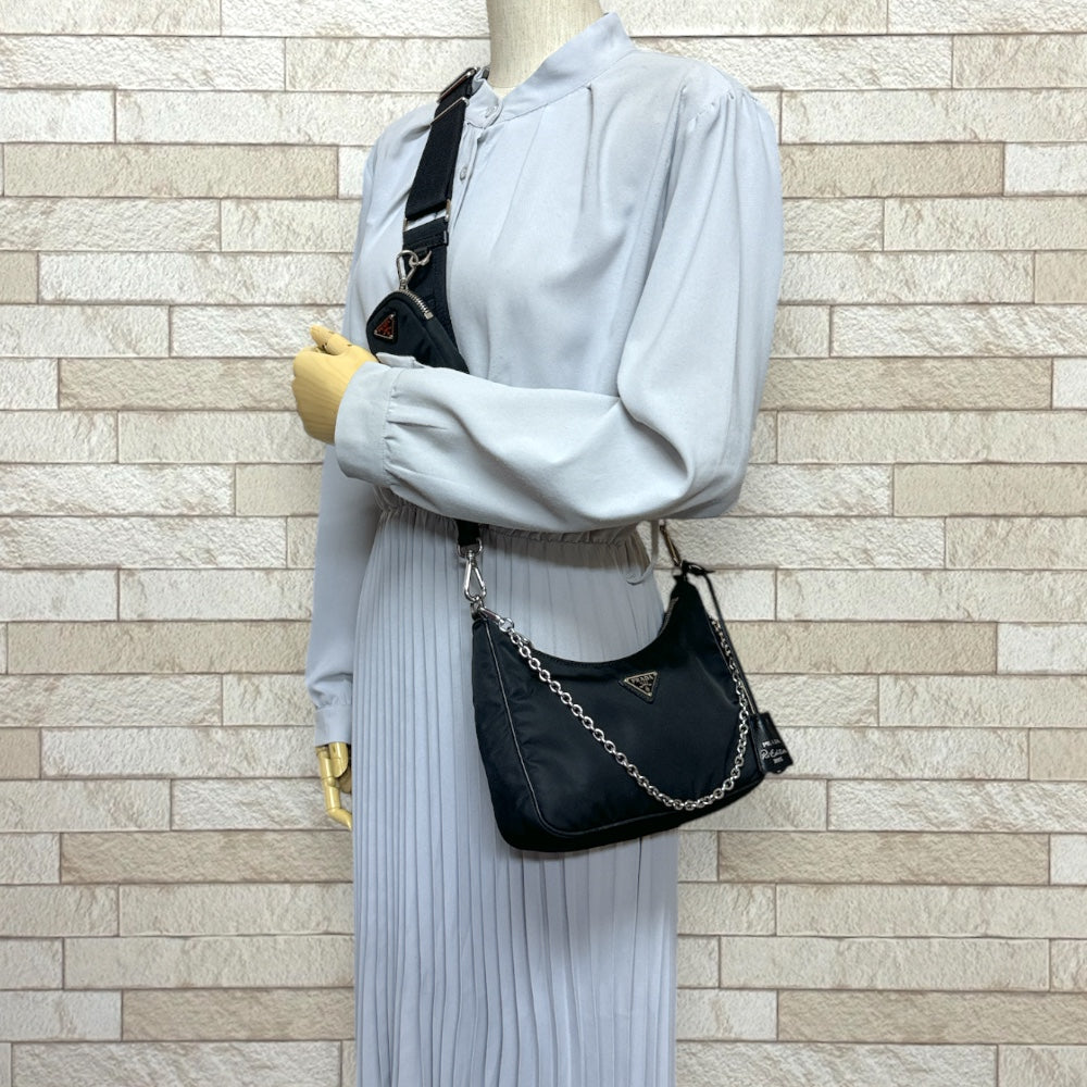 PRADA Prada Shoulder Bag Nylon Black Unisex Used – 【公式