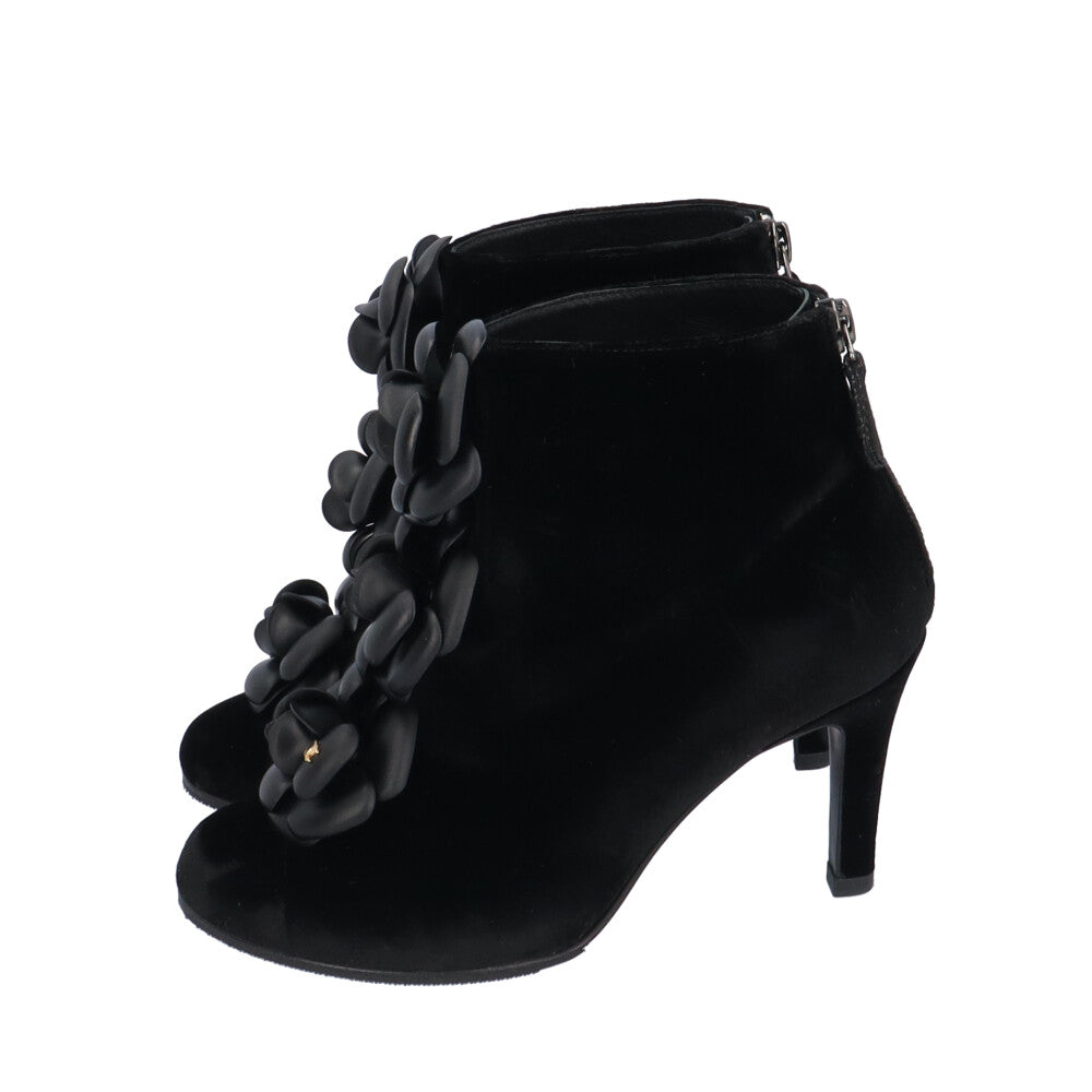 CHANEL シャネル カメリア ブーツ ベロア レディース 中古 – 【公式