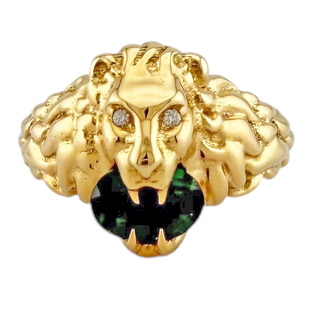 GUCCI グッチ ライオンヘッド リング 指輪 10号 18金 K18イエロー