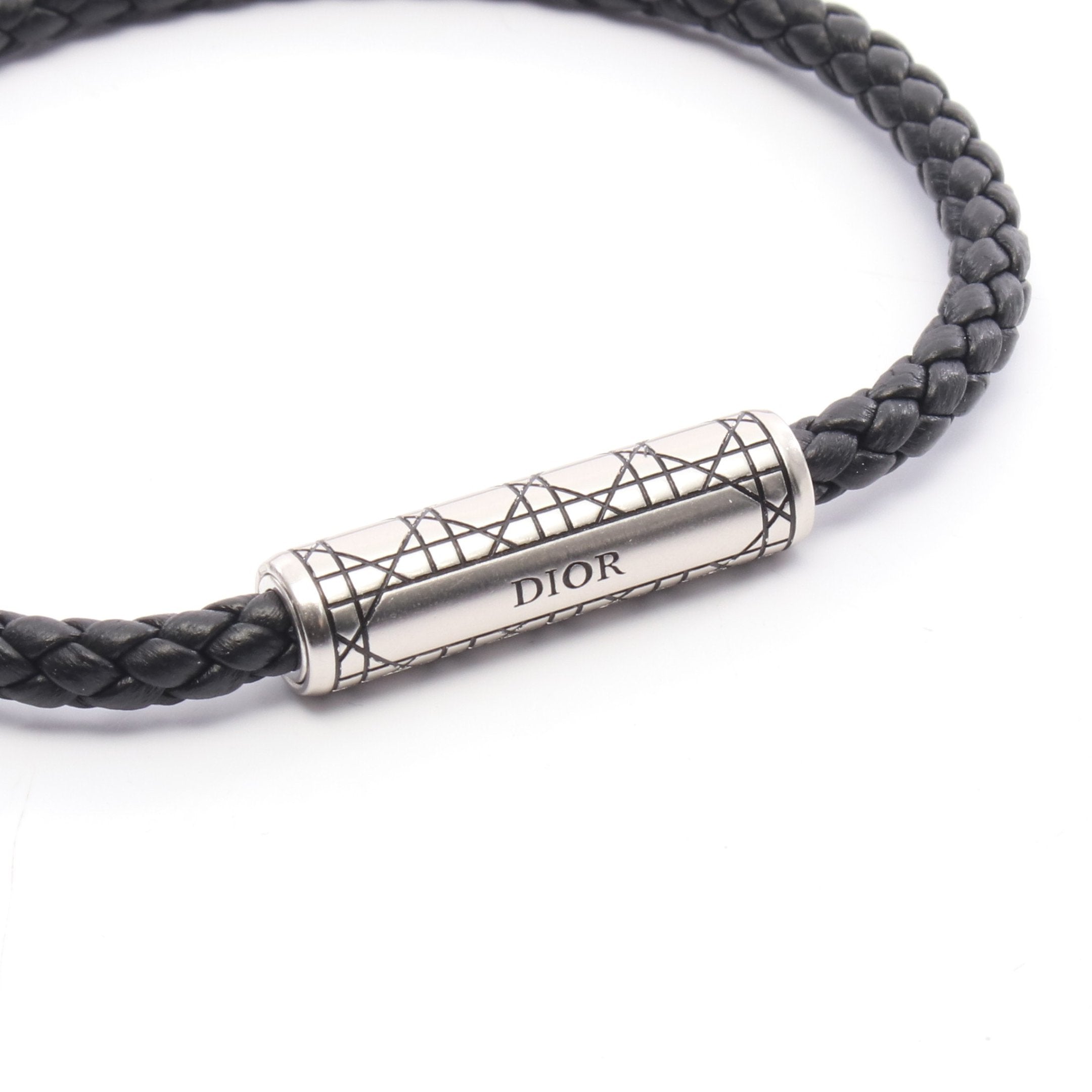 カナージュ ブレイドレザー ブレスレット レザー ブラック シルバー