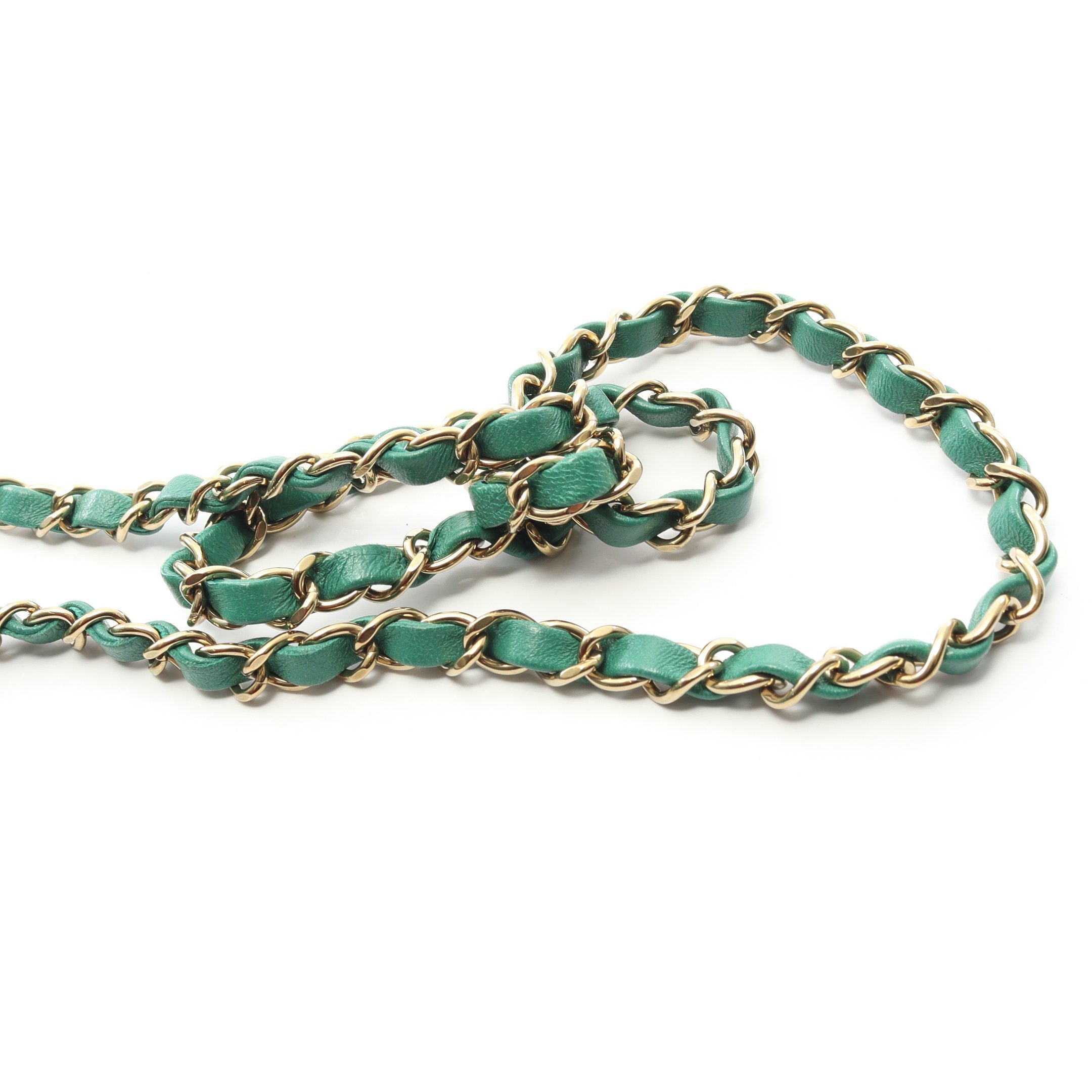 ミニマトラッセ チェーンショルダーバッグ ラムスキン グリーン