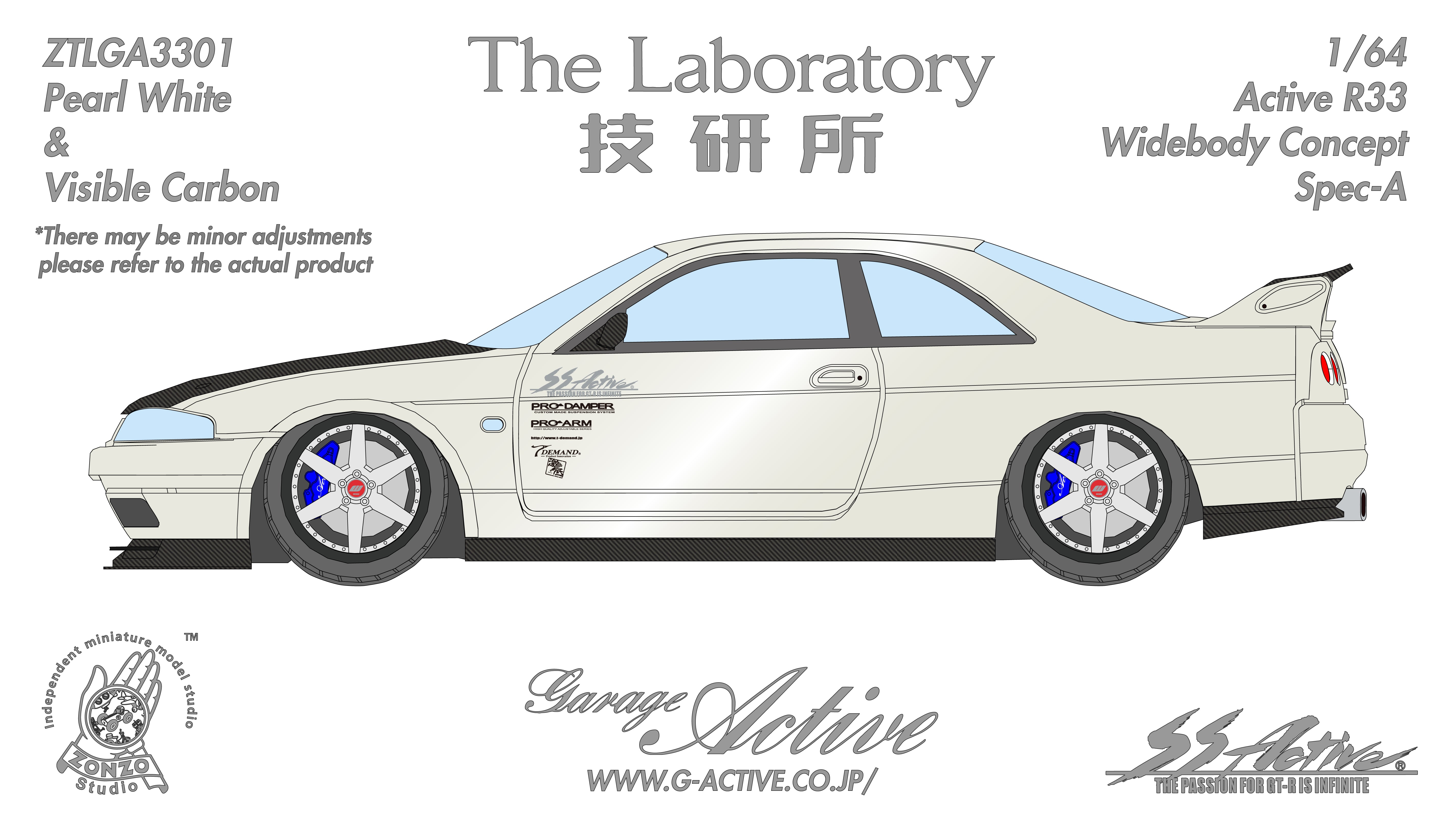 PRE ORDER** The Laboratory Garage Active Nissan R33 Widebody