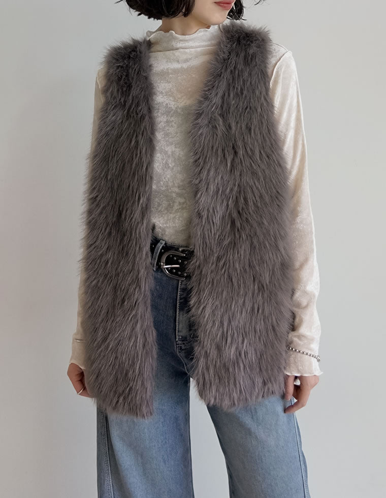 フェイクファーベスト - ジャケット/アウター通販 | 人気レディース