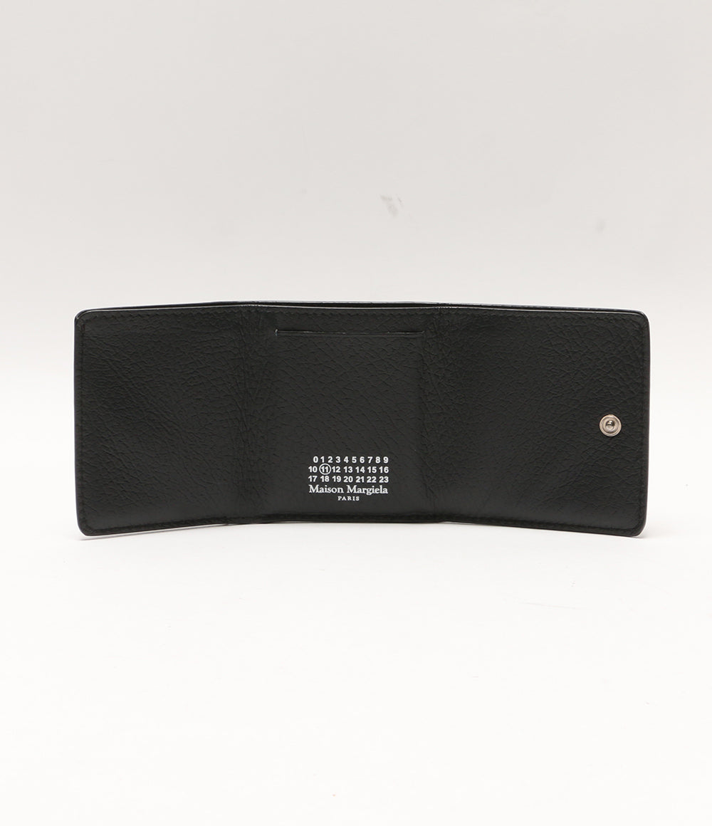 メゾンマルジェラ 二つ折り財布 4ステッチ ブラック レザー メンズ