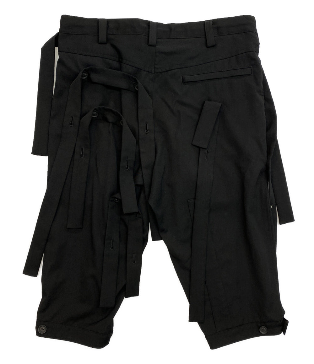 YOHJI YAMAMOTO POUR HOMME テープアレンジウールギャバジンパンツ