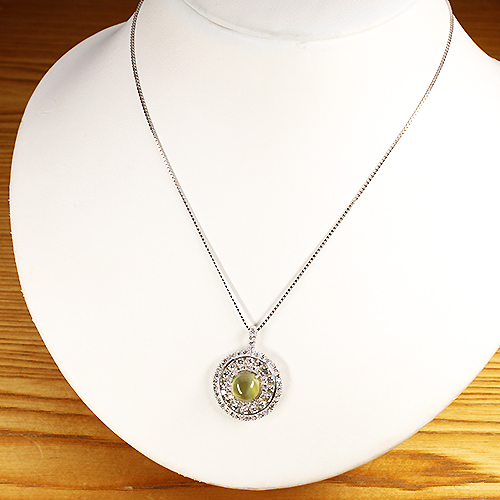 クリソベリルキャッツアイ 7.1ct ダイヤモンド 1.4ct プラチナ