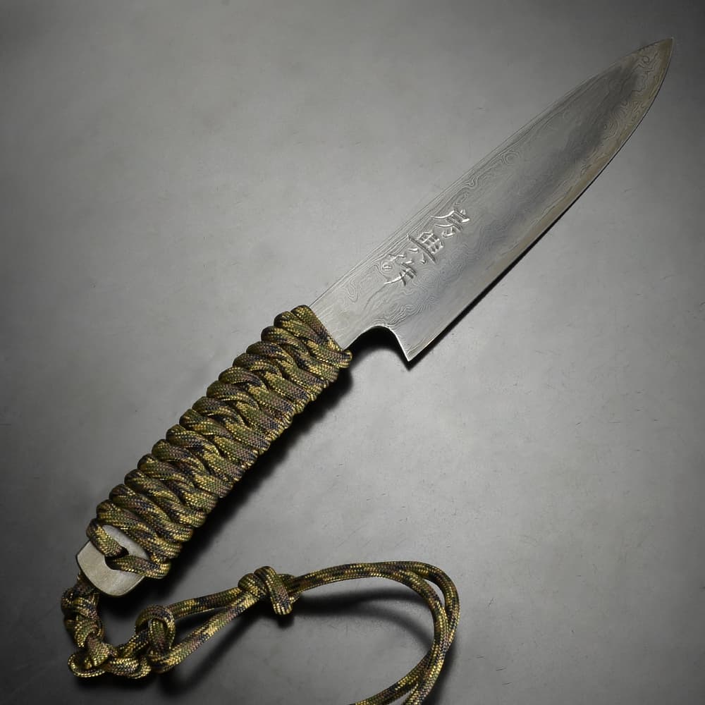 興梠房興日本刀鍛錬場 カスタムナイフ 玉鋼製ブレード 折り返し鍛錬6回