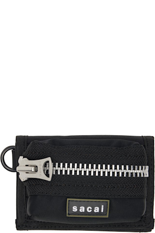 sacai: ブラック Pocket 三つ折り財布 | SSENSE 日本