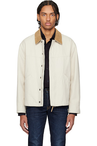 TOM FORD: Tan Cotton Canvas Workwear Jacket | SSENSE