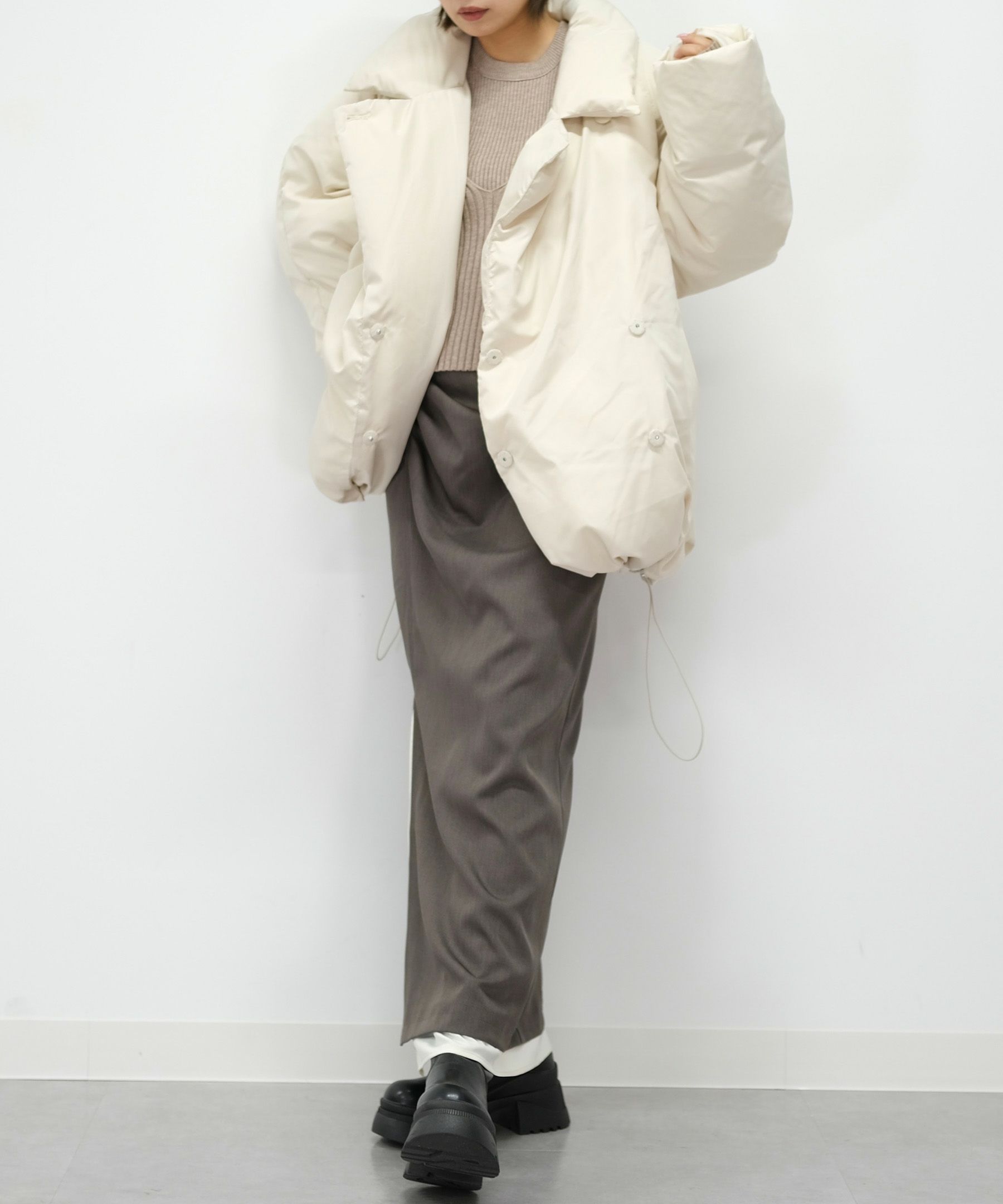 original cocoon middle down coat | Reurie'（レウリィ）