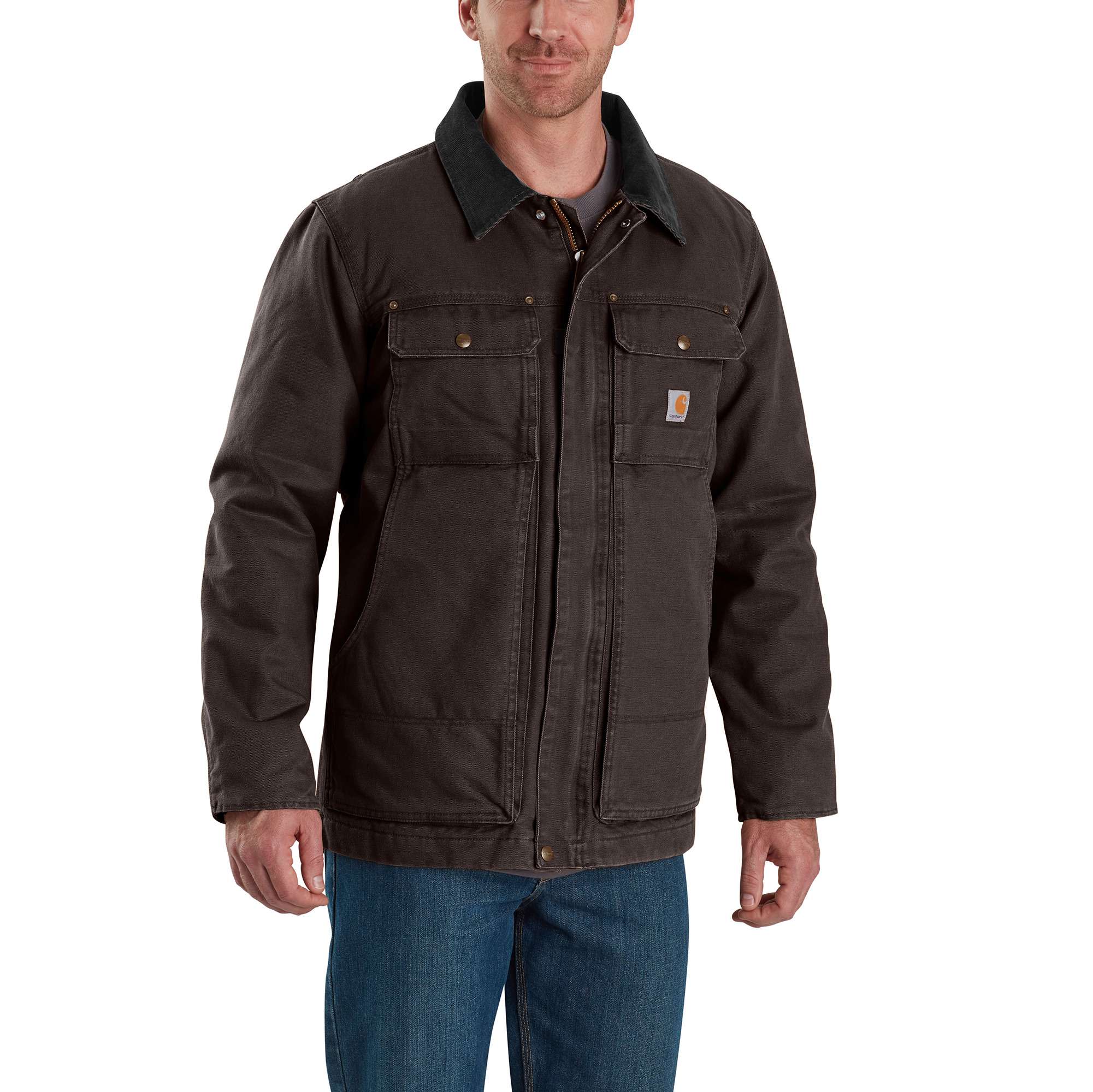 Full Swing® Relaxed Fit Washed Duck Insulated Traditional Coat - 3