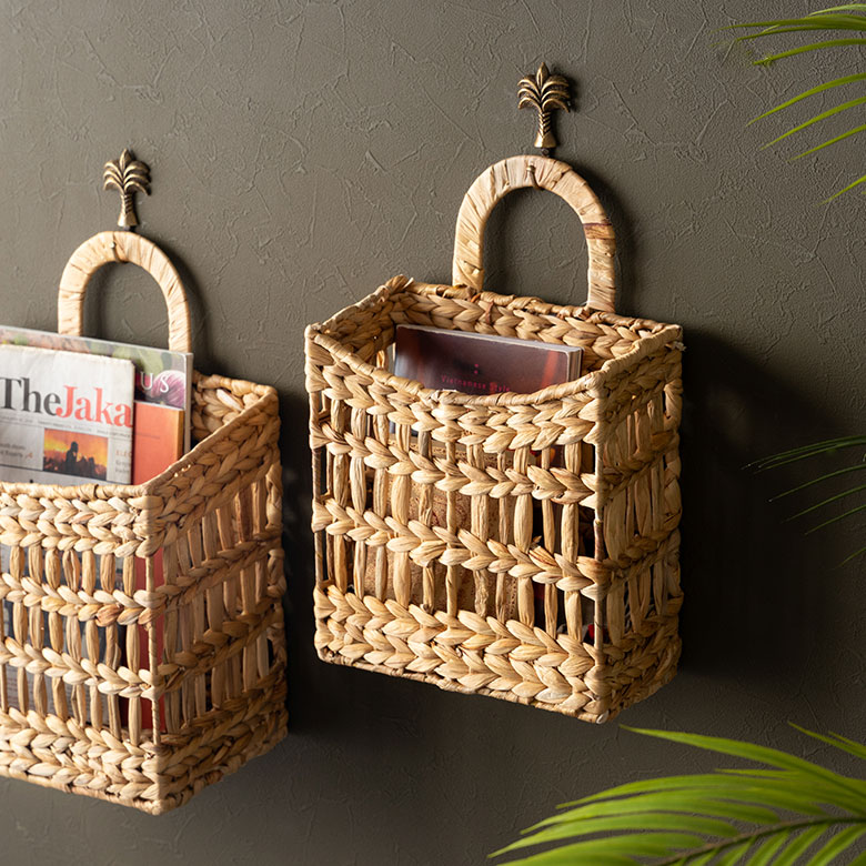 バスケット ウォーターヒヤシンス Sサイズ かご かごバスケット 約 W