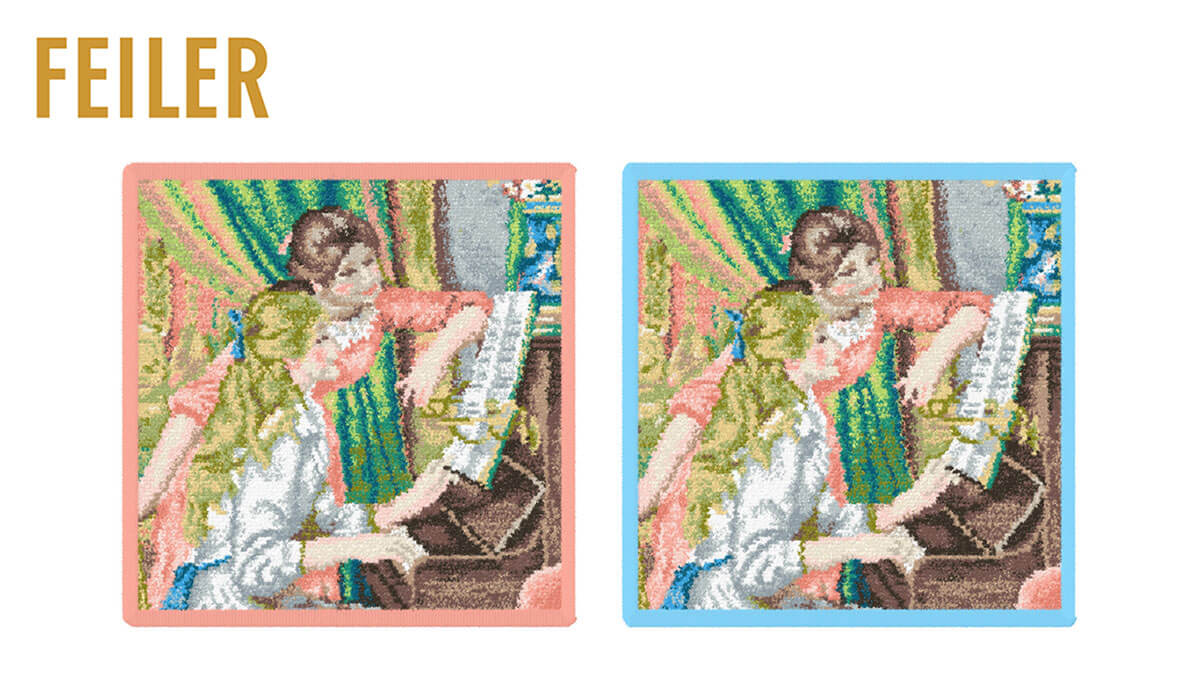 フェイラー×オルセー美術館展コラボハンカチはルノワールの『ピアノを