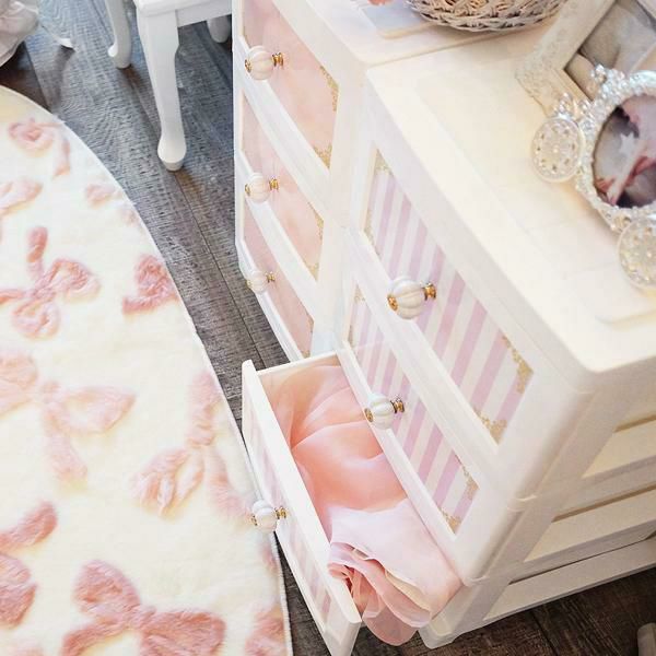 直送】ドレスチェンジチェスト4段/フレーム｜かわいいお姫様インテリア
